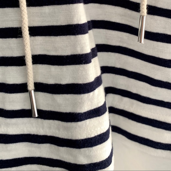 J. Crew Navy & White Striped Tie-Front Top - Picture 4 of 16